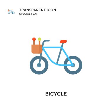 Bisiklet vektör simgesi. Düz çizim. EPS 10 vektörü.