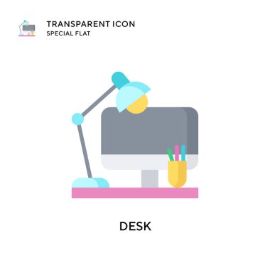 Masa vektör simgesi. Düz çizim. EPS 10 vektörü.