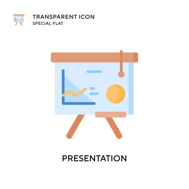 Sunum vektör simgesi. Düz çizim. EPS 10 vektörü.