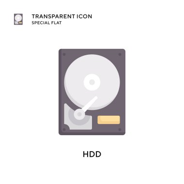 Hdd vektör simgesi. Düz çizim. EPS 10 vektörü.