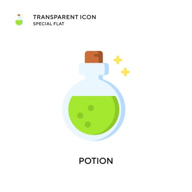 İksir vektör simgesi. Düz çizim. EPS 10 vektörü.