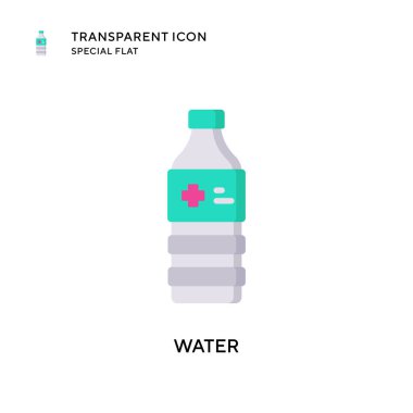 Su vektör simgesi. Düz çizim. EPS 10 vektörü.