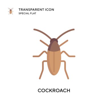 Hamamböceği vektör simgesi. Düz çizim. EPS 10 vektörü.