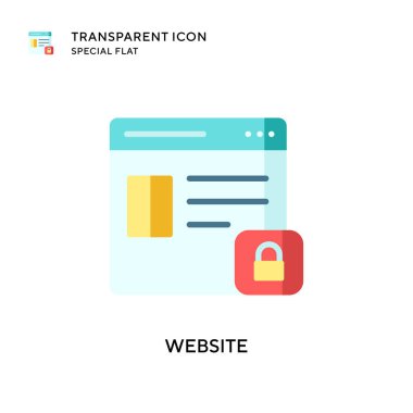 Web sitesi vektör simgesi. Düz çizim. EPS 10 vektörü.