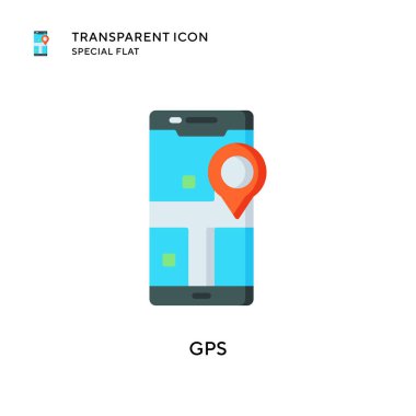 GPS vektör simgesi. Düz çizim. EPS 10 vektörü.