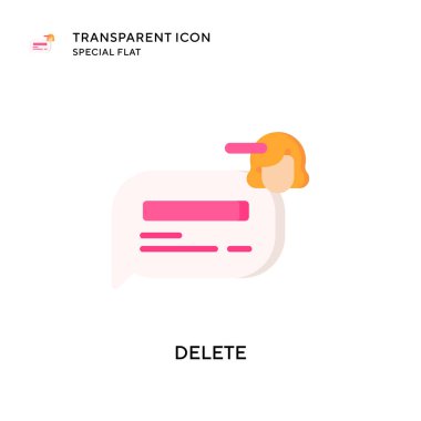 Vektör simgesini sil. Düz çizim. EPS 10 vektörü.