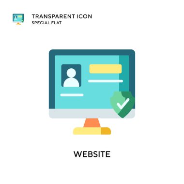Web sitesi vektör simgesi. Düz çizim. EPS 10 vektörü.