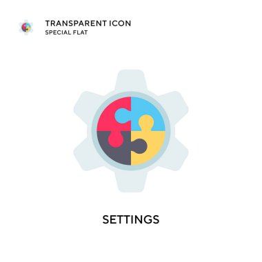 Ayarlar vektör simgesi. Düz çizim. EPS 10 vektörü.