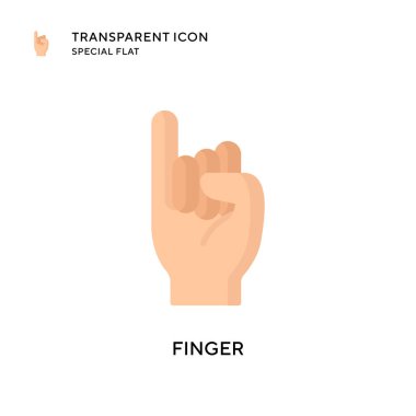Parmak vektör simgesi. Düz çizim. EPS 10 vektörü.