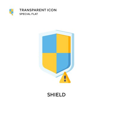 Kalkan vektör simgesi. Düz çizim. EPS 10 vektörü.