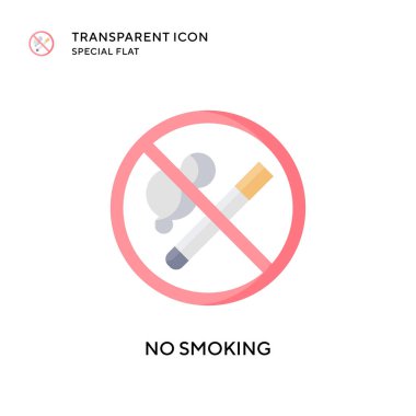 Dumanı tüten vektör simgesi yok. Düz çizim. EPS 10 vektörü.