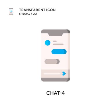 Sohbet-4 vektör simgesi. Düz çizim. EPS 10 vektörü.