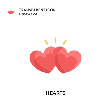 Kalp vektör simgesi. Düz çizim. EPS 10 vektörü.