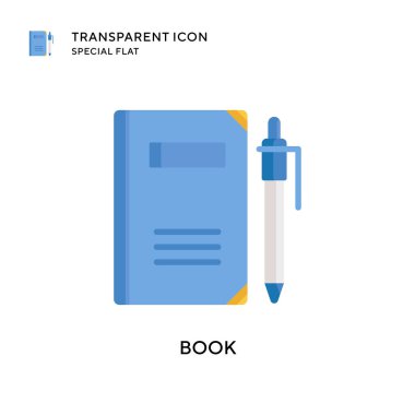 Kitap vektör simgesi. Düz çizim. EPS 10 vektörü.