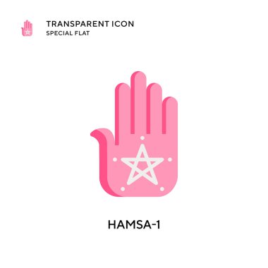 Hamsa-1 vektör simgesi. Düz çizim. EPS 10 vektörü.