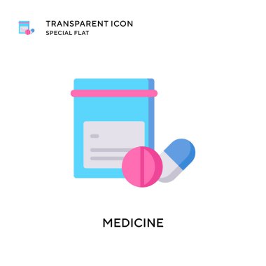 İlaç vektör simgesi. Düz çizim. EPS 10 vektörü.