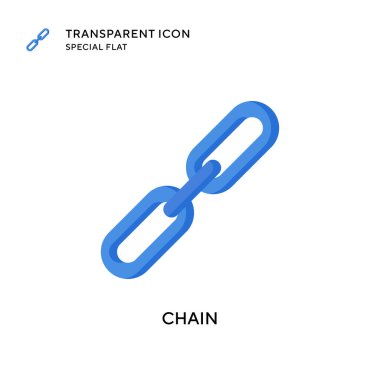 Zincir vektör simgesi. Düz çizim. EPS 10 vektörü.