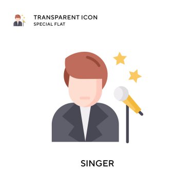 Singer vektör simgesi. Düz çizim. EPS 10 vektörü.