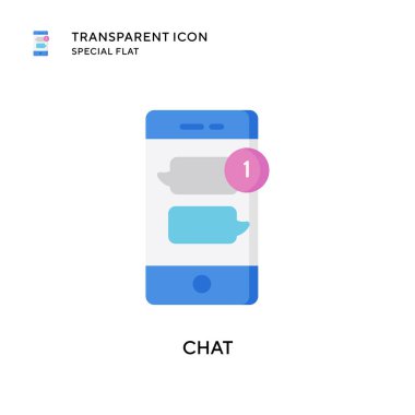 Sohbet vektörü simgesi. Düz çizim. EPS 10 vektörü.