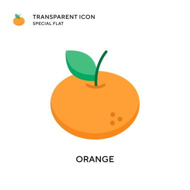 Turuncu vektör simgesi. Düz çizim. EPS 10 vektörü.