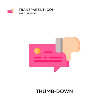 Baş parmak vektör simgesi. Düz çizim. EPS 10 vektörü.