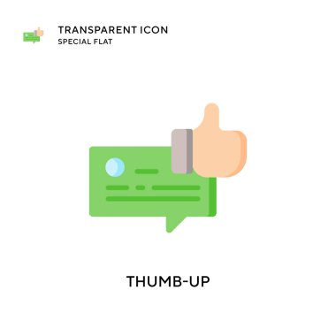 Baş parmak vektör simgesi. Düz çizim. EPS 10 vektörü.