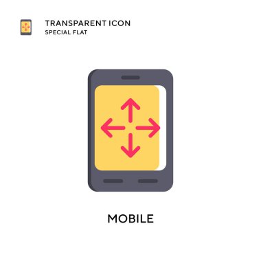 Mobil vektör simgesi. Düz çizim. EPS 10 vektörü.