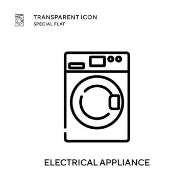 Elektrikli cihaz vektör simgesi. Düz çizim. EPS 10 vektörü.