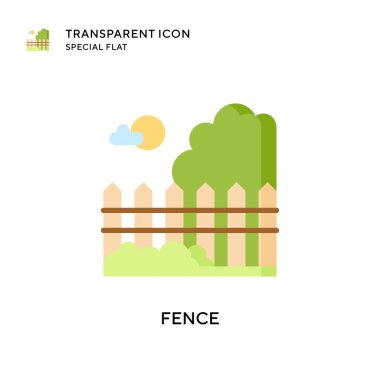 Çit vektör simgesi. Düz çizim. EPS 10 vektörü.