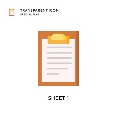 Sayfa-1 vektör simgesi. Düz çizim. EPS 10 vektörü.