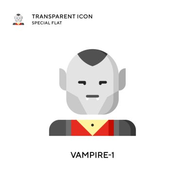 Vampir-1 vektör ikonu. Düz çizim. EPS 10 vektörü.