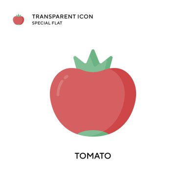 Domates vektör simgesi. Düz çizim. EPS 10 vektörü.