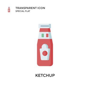 Ketçap vektör simgesi. Düz çizim. EPS 10 vektörü.