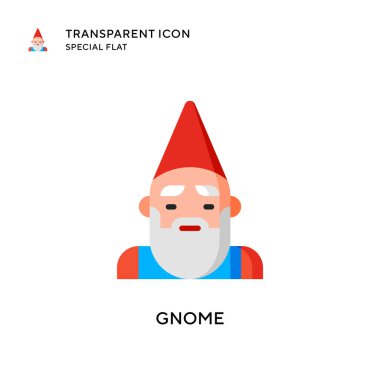 Gnome vektör simgesi. Düz çizim. EPS 10 vektörü.