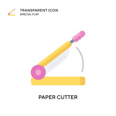 Kağıt kesici vektör simgesi. Düz çizim. EPS 10 vektörü.