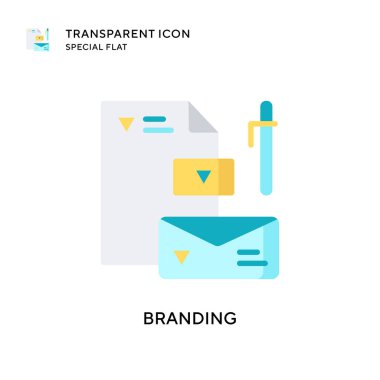 Marka vektör simgesi. Düz çizim. EPS 10 vektörü.