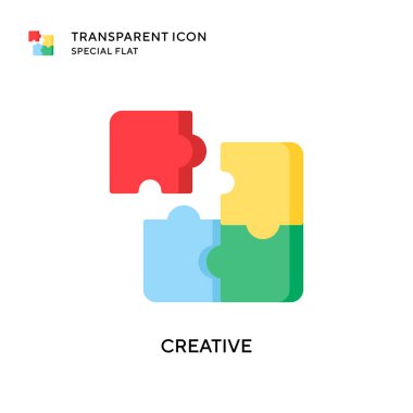 Yaratıcı vektör simgesi. Düz çizim. EPS 10 vektörü.