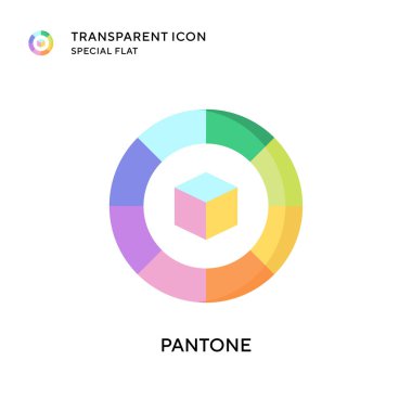 Pantone vektör simgesi. Düz çizim. EPS 10 vektörü.