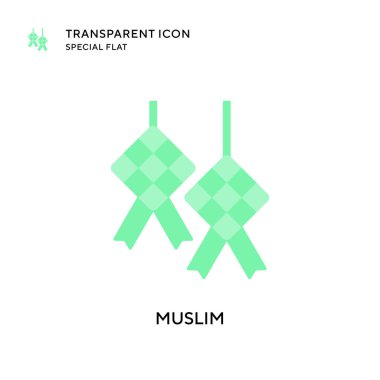 Müslüman vektör simgesi. Düz çizim. EPS 10 vektörü.
