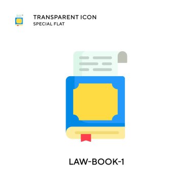 Kanun kitabı vektör ikonu. Düz çizim. EPS 10 vektörü.
