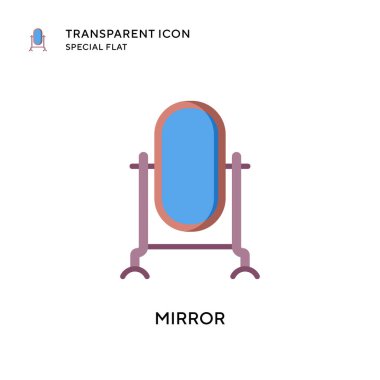 Ayna vektör simgesi. Düz çizim. EPS 10 vektörü.