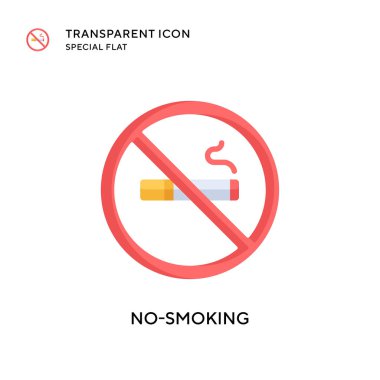 Sigara içilmeyen vektör simgesi. Düz çizim. EPS 10 vektörü.