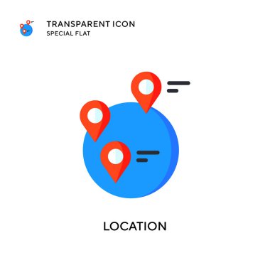 Konum vektör simgesi. Düz çizim. EPS 10 vektörü.