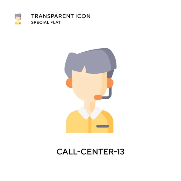 Call Center Icono Vector Ilustración Estilo Plano Eps Vector — Archivo Imágenes Vectoriales