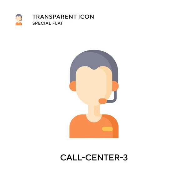 Call Center Icono Vector Ilustración Estilo Plano Eps Vector — Archivo Imágenes Vectoriales