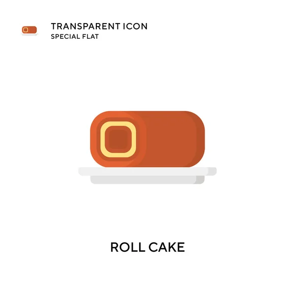 Roll Icono Vector Pastel Ilustración Estilo Plano Eps Vector — Archivo Imágenes Vectoriales