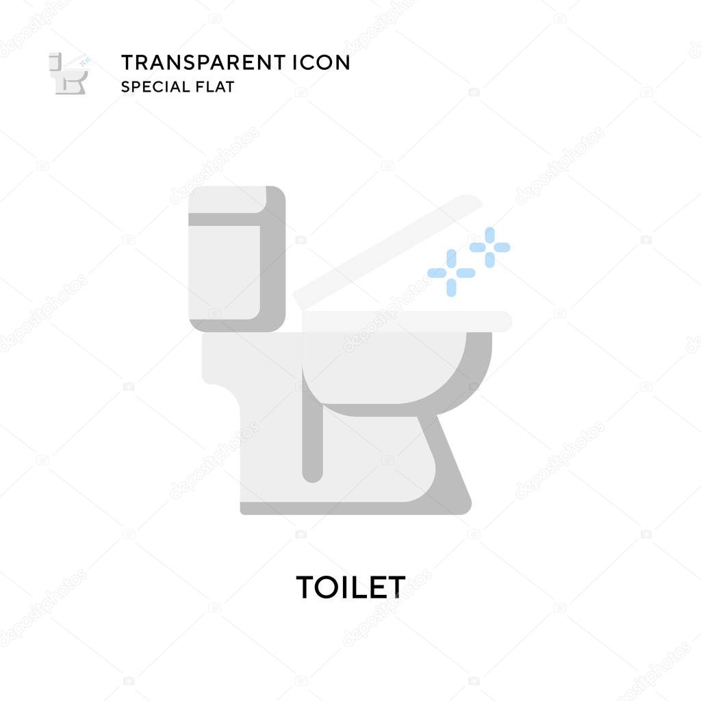 Toilet vector icon. Flat style illustration. EPS 10 vector.