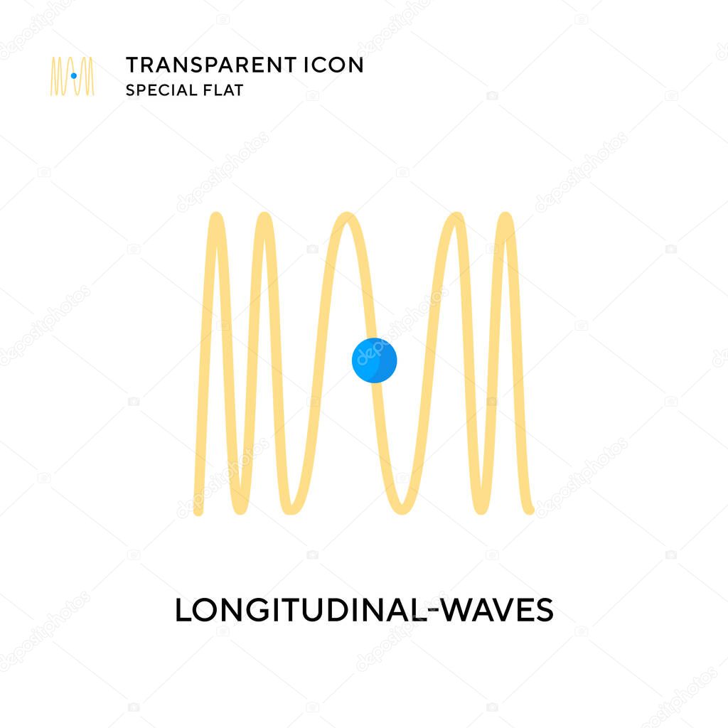 Longitudinal-waves vector icon. Flat style illustration. EPS 10 vector.
