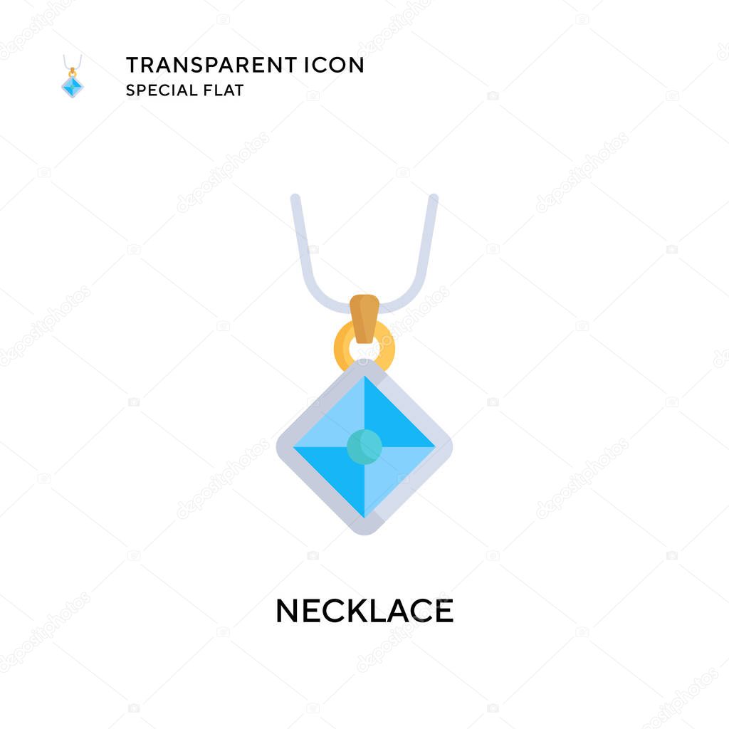 Necklace vector icon. Flat style illustration. EPS 10 vector.
