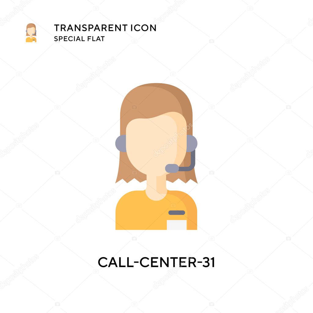 Call-center-31 vector icon. Flat style illustration. EPS 10 vector.
